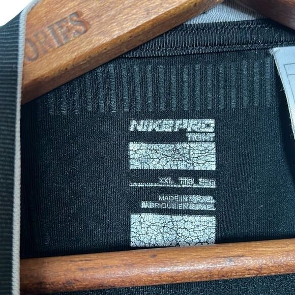 Nike Pro Tight Nike Fit Graphic Long Sleeve Athletic T-Shirt Black Gray Size XXL - Picture 5 of 8